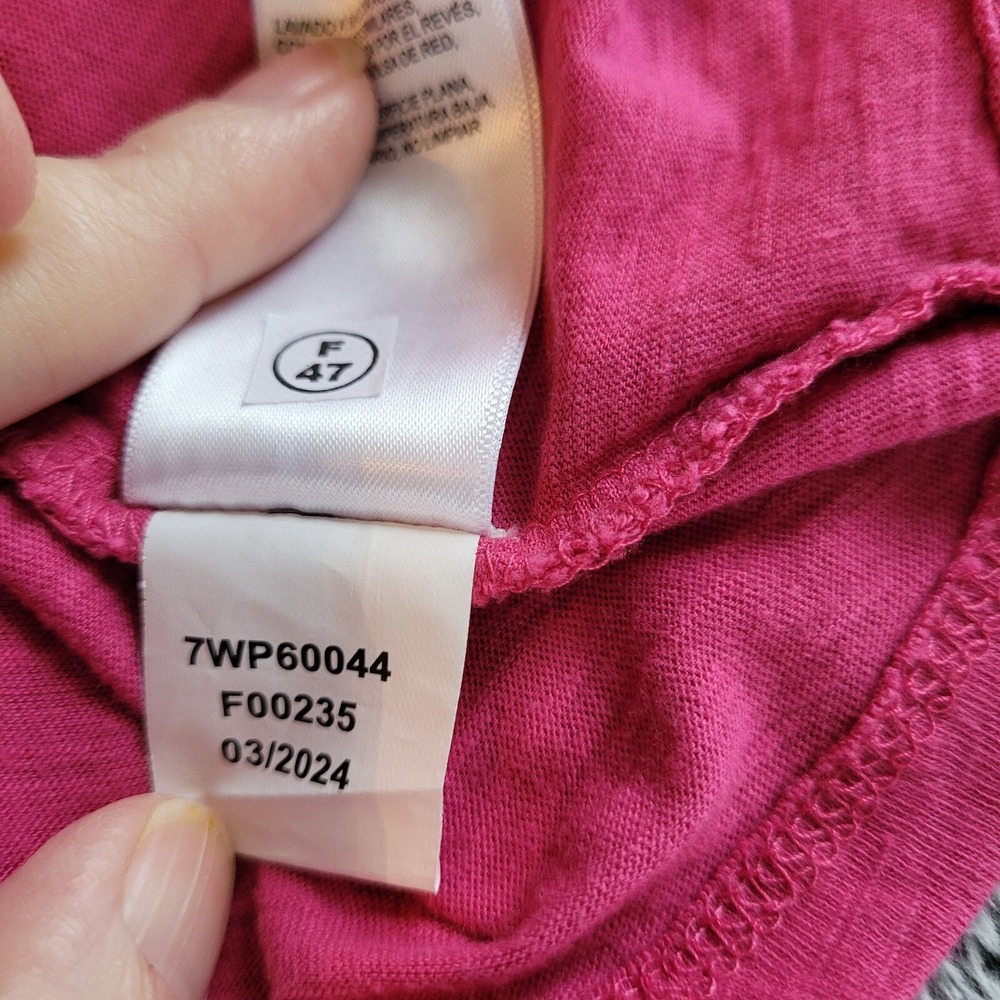 Lucky Brand Top Pink Babydoll Crochet Coquette Medium Cottagecore Y2K Boho 17422 - Picture 7 of 11